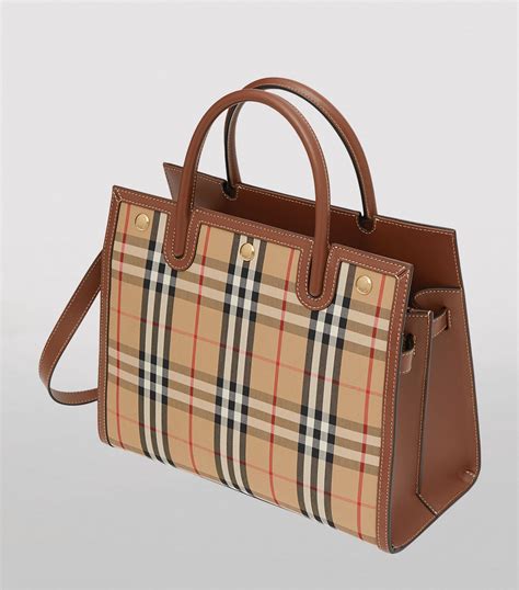 Burberry Small Vintage Check Two Handle Title Bag